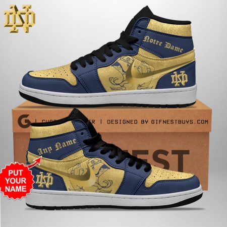 Notre Dame Fighting Irish AJ1 High Sneakers Shoes For Men And Women