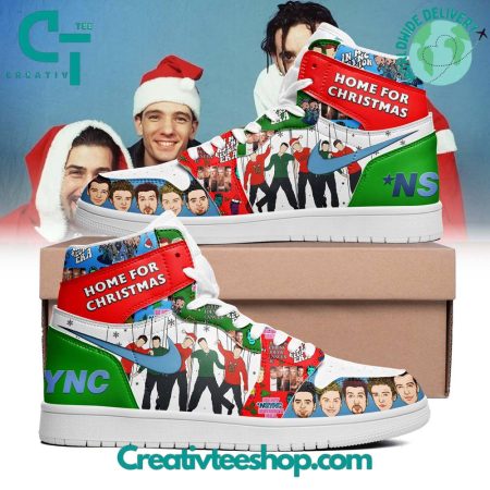 NSYNC Home For Christmas  AJ1 High Sneakers Shoes For Men And Women