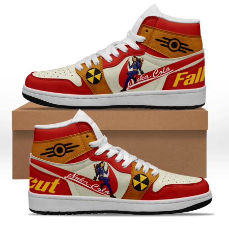 Nuka Cola AJ1 High Sneakers Shoes For Men And Women