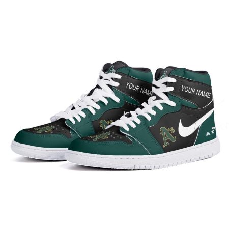 Oakland Athletics AJ1 High Sneakers Shoes For Men And Women