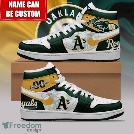 Oakland Athletics AJ1 High Sneakers Shoes For Men And Women