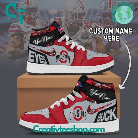Ohio State Buckeyes AJ1 High Sneakers Shoes For Men And Women