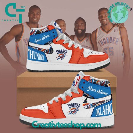 Oklahoma City Thunder AJ1 High Sneakers Shoes For Men And Women