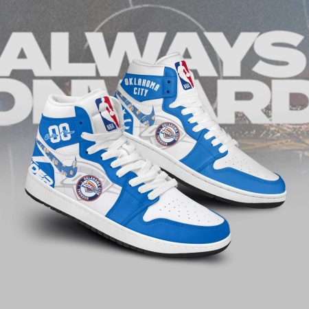 Oklahoma City Thunder AJ1 High Sneakers Shoes For Men And Women