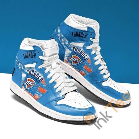 Oklahoma City Thunder NBA AJ1 High Sneakers Shoes For Men And Women