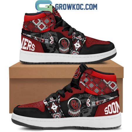 Oklahoma Sooners AJ1 High Sneakers Shoes For Men And Women