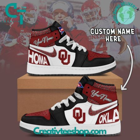 Oklahoma Sooners AJ1 High Sneakers Shoes For Men And Women