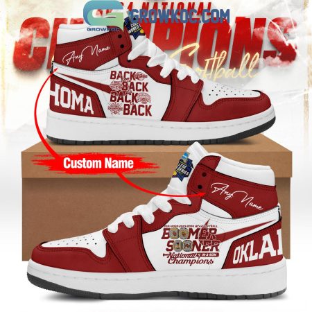 Oklahoma Sooners AJ1 High Sneakers Shoes For Men And Women