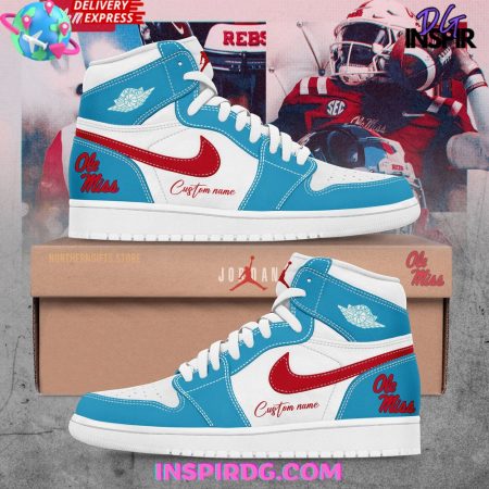 Ole Miss Football AJ1 High Sneakers Shoes For Men And Women