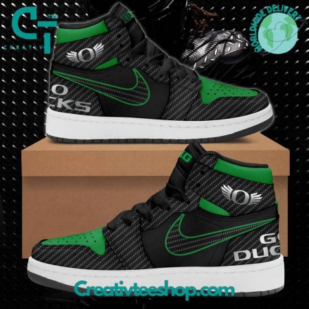 Oregon Ducks AJ1 High Sneakers Shoes For Men And Women