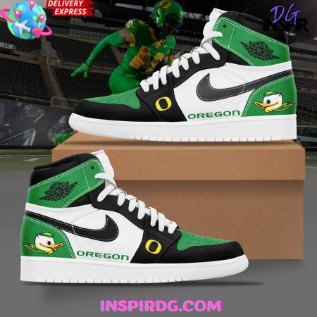 Oregon Ducks AJ1 High Sneakers Shoes For Men And Women