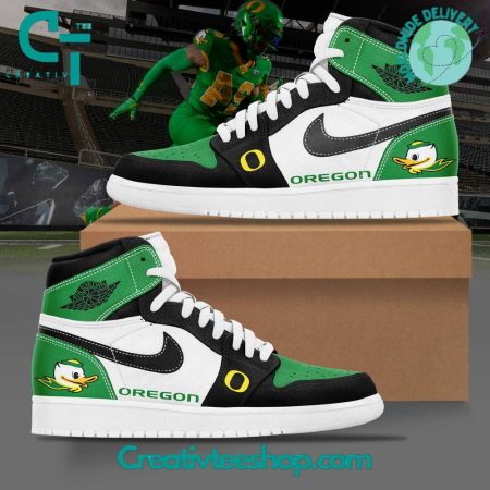 Oregon Ducks AJ1 High Sneakers Shoes For Men And Women