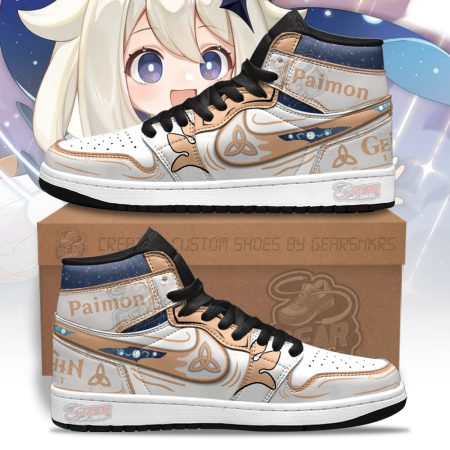 Paimon Genshin Impact AJ1 High Sneakers Shoes For Men And Women