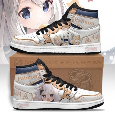 Paimon Genshin Impact AJ1 High Sneakers Shoes For Men And Women