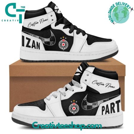 Partizan Belgrade   AJ1 High Sneakers Shoes For Men And Women