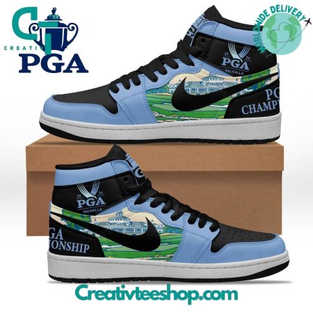 PGA Valhalla Championship 2024 Blue  AJ1 High Sneakers Shoes For Men And Women