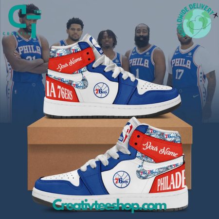 Philadelphia 76ers AJ1 High Sneakers Shoes For Men And Women