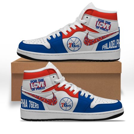 Philadelphia 76ers AJ1 High Sneakers Shoes For Men And Women