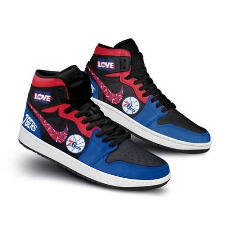 Philadelphia 76ers AJ1 High Sneakers Shoes For Men And Women