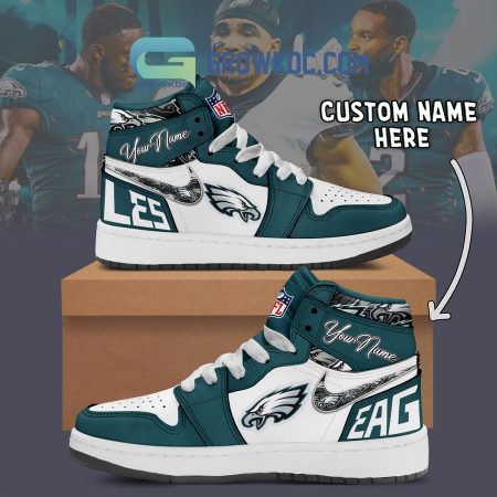 Philadelphia Eagles AJ1 High Sneakers Shoes For Men And Women