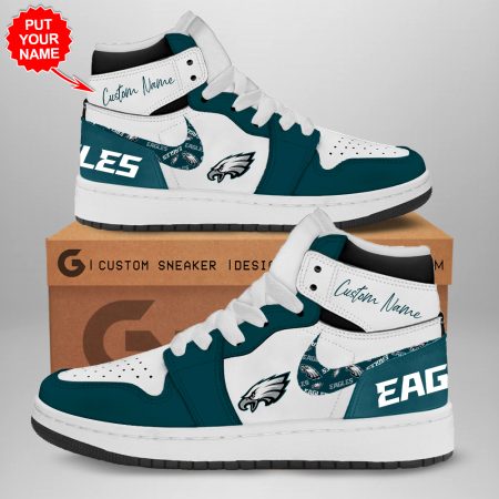 Philadelphia Eagles AJ1 High Sneakers Shoes For Men And Women