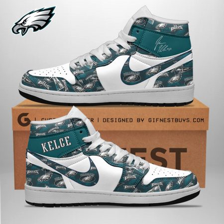 Philadelphia Eagles AJ1 High Sneakers Shoes For Men And Women