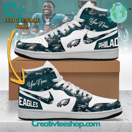 Philadelphia Eagles AJ1 High Sneakers Shoes For Men And Women