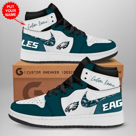 Philadelphia Eagles AJ1 High Sneakers Shoes For Men And Women