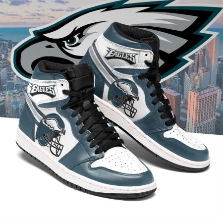 Philadelphia Eagles NFL AJ1 High Sneakers Shoes For Men And Women