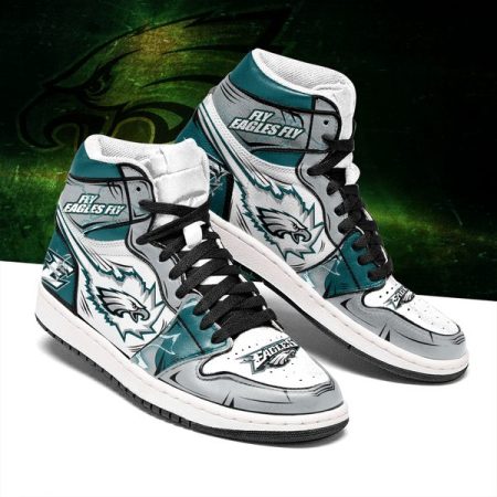 Philadelphia Eagles NFL AJ1 High Sneakers Shoes For Men And Women