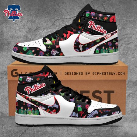 Philadelphia Phillies AJ1 High Sneakers Shoes For Men And Women