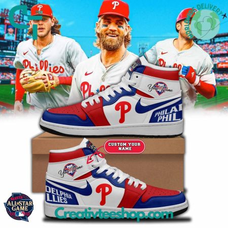 Philadelphia Phillies AJ1 High Sneakers Shoes For Men And Women