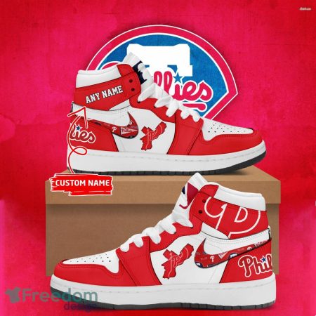 Philadelphia Phillies AJ1 High Sneakers Shoes For Men And Women