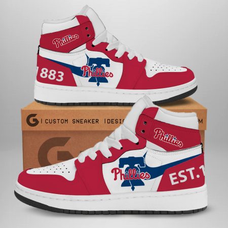 Philadelphia Phillies AJ1 High Sneakers Shoes For Men And Women