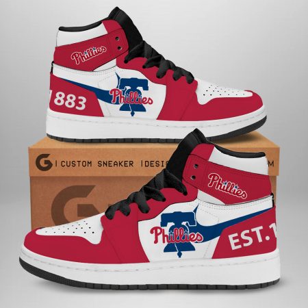 Philadelphia Phillies AJ1 High Sneakers Shoes For Men And Women
