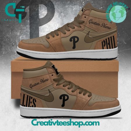 Philadelphia Phillies AJ1 High Sneakers Shoes For Men And Women