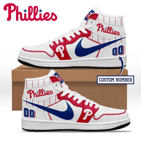 Philadelphia Phillies AJ1 High Sneakers Shoes For Men And Women