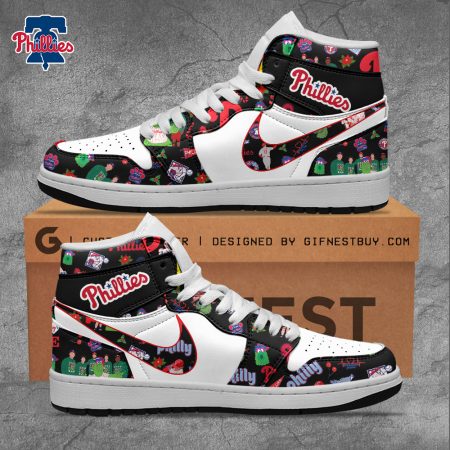 Philadelphia Phillies AJ1 High Sneakers Shoes For Men And Women