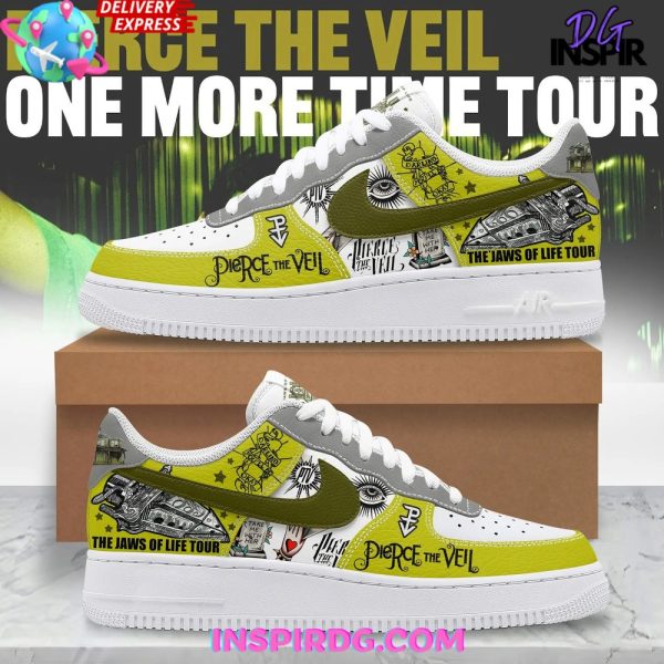 Pierce The Veil One More Time Tour Special Nike Air Force 1 Pierce The Veil Air Low-Top Sneakers Shoes For Men And Women
