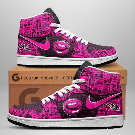 Pink AJ1 High Sneakers Shoes For Men And Women