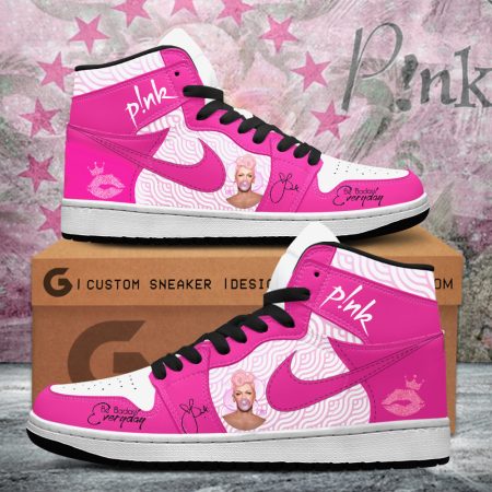 Pink AJ1 High Sneakers Shoes For Men And Women