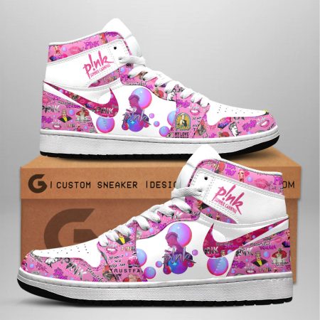 Pink AJ1 High Sneakers Shoes For Men And Women