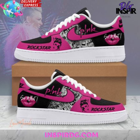 Pink Rockstar Air Low-Top Sneakers Shoes For Men And Women