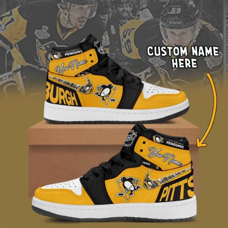 Pittsburgh Penguins AJ1 High Sneakers Shoes For Men And Women