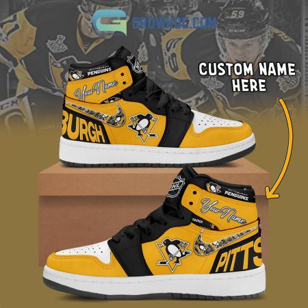 Pittsburgh Penguins AJ1 High Sneakers Shoes For Men And Women