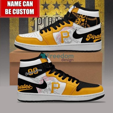 Pittsburgh Pirates AJ1 High Sneakers Shoes For Men And Women