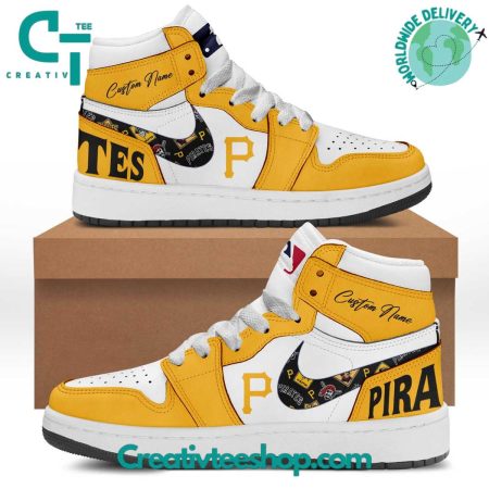 Pittsburgh Pirates AJ1 High Sneakers Shoes For Men And Women