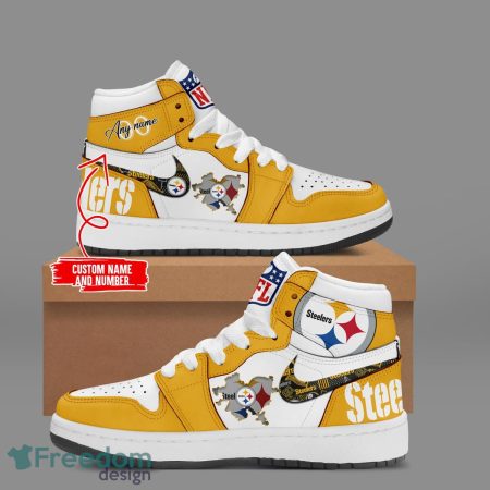 Pittsburgh Steelers AJ1 High Sneakers Shoes For Men And Women