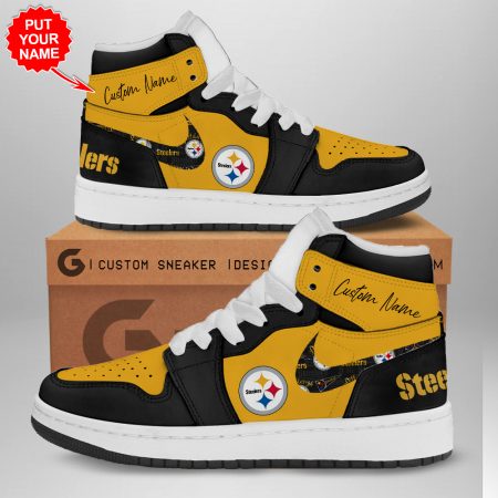 Pittsburgh Steelers AJ1 High Sneakers Shoes For Men And Women
