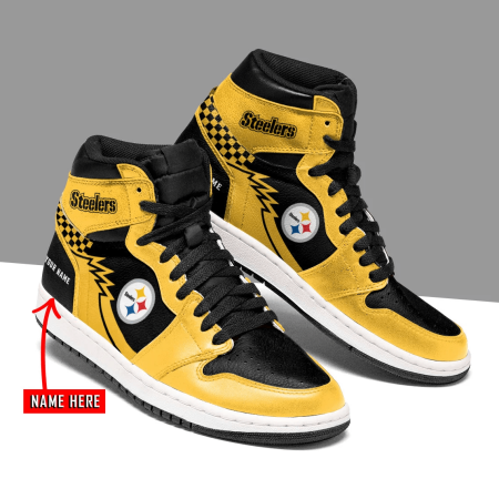 Pittsburgh Steelers NFL AJ1 High Sneakers Shoes For Men And Women